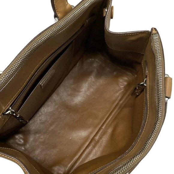 PRADA - Brown Leather Tote Bag 543-061625 - Picture 11 of 14